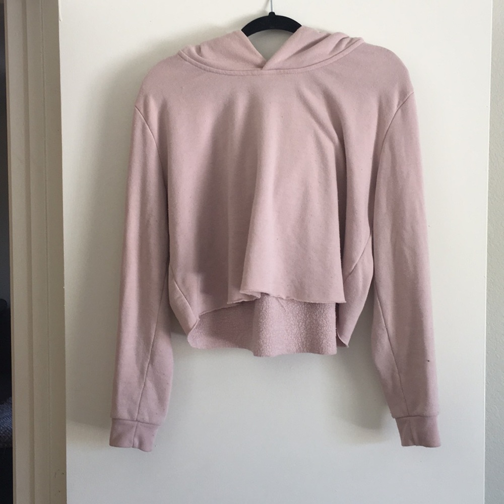 Brandy Melville Cropped Hooded Sweatshirt